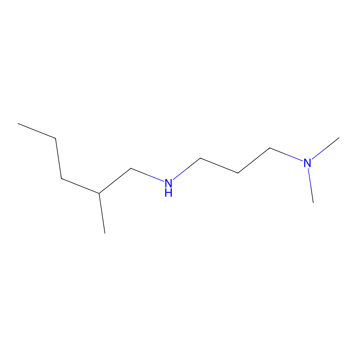 [3-(Dimethylamino)propyl](2-methylpentyl)amine molecular structure, CAS 71326-19-7
