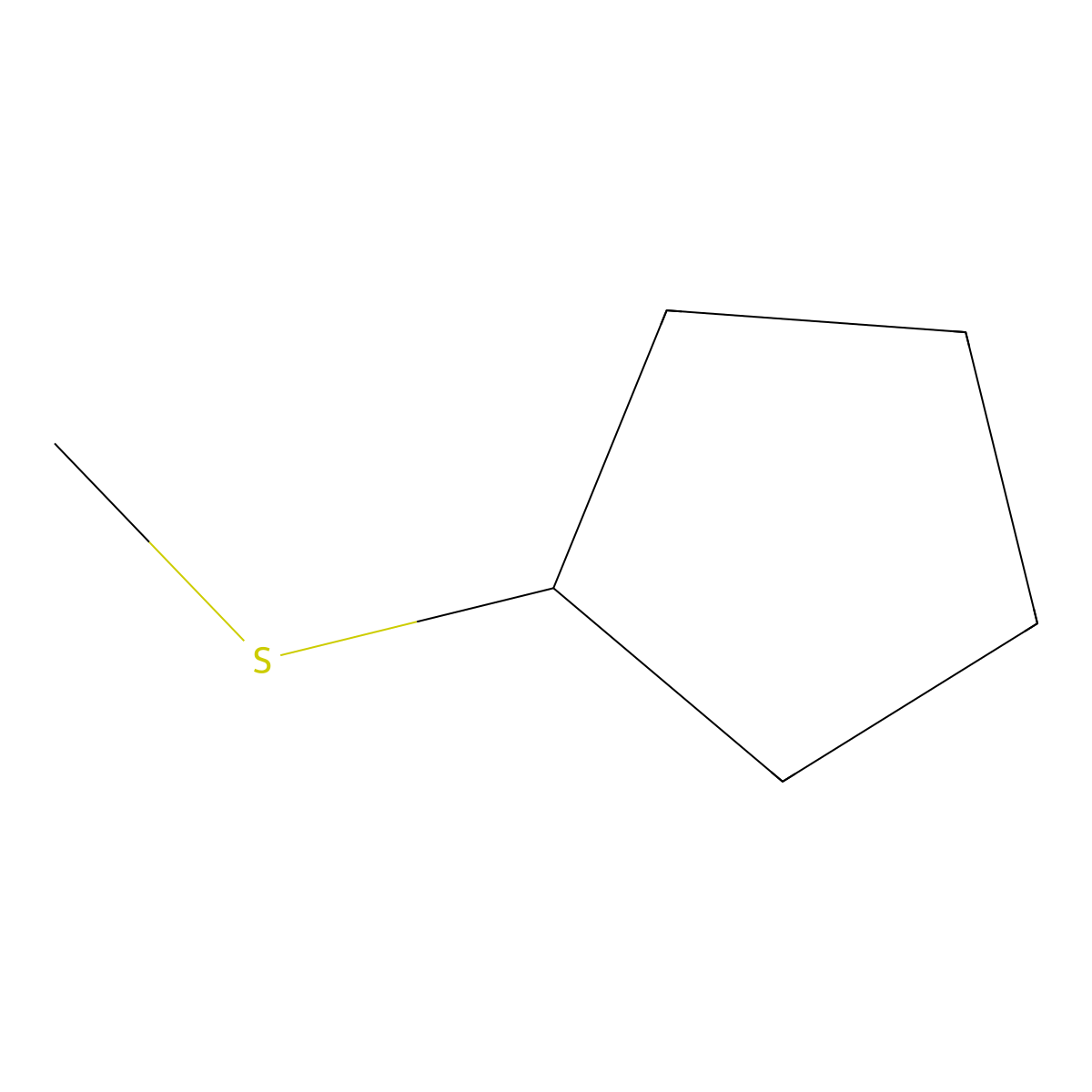 Cyclopentyl-1-thiaethane molecular structure, CAS 7133-36-0