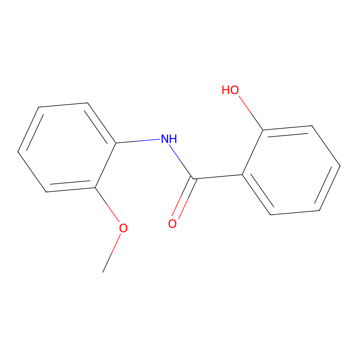 2-hydroxy-N-(2-methoxyphenyl)benzamide molecular structure, CAS 7133-58-6