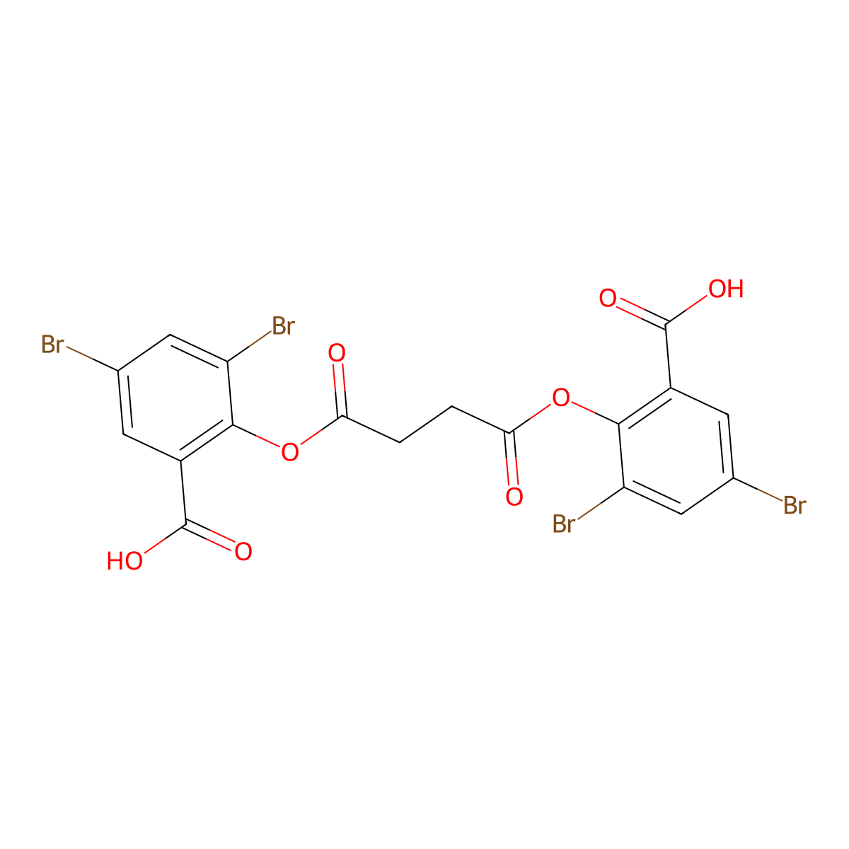 Bis(3,5-dibromosalicyl)succinate molecular structure, CAS 71337-52-5
