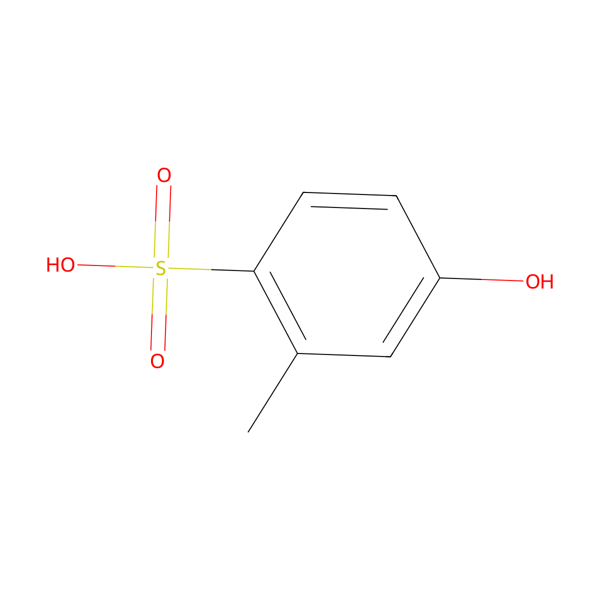 4-Hydroxy-2-methylbenzenesulfonic acid molecular structure, CAS 7134-05-6