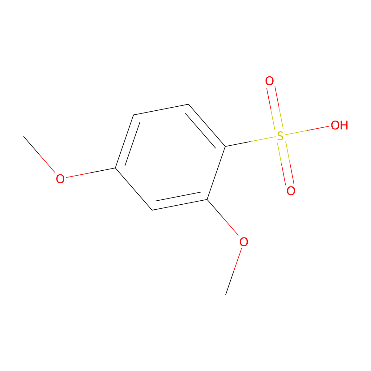 2,4-Dimethoxybenzenesulfonic acid molecular structure, CAS 7134-13-6