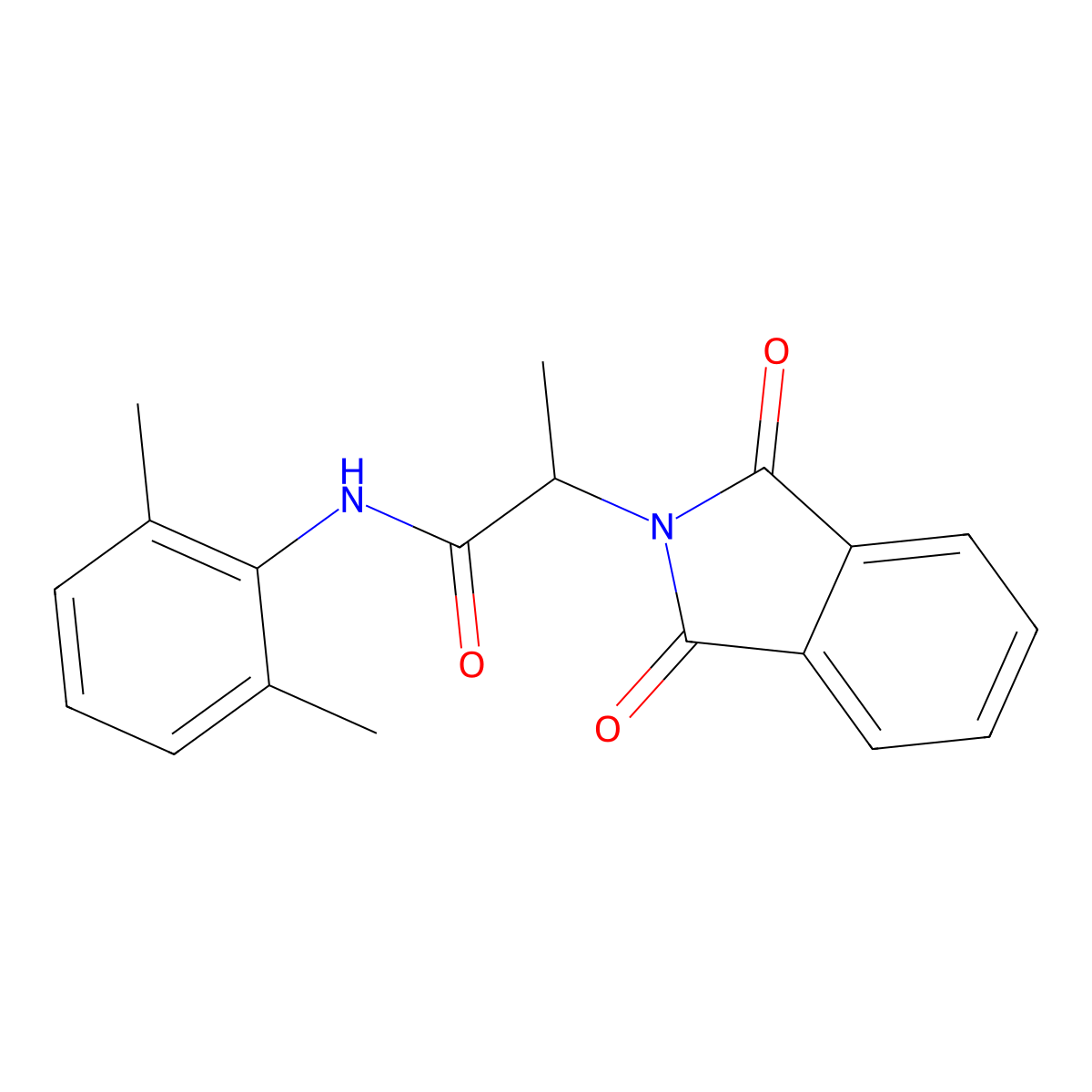 N-(2,6-dimethylphenyl)-2-(1,3-dioxo-1,3-dihydro-2H-isoindol-2-yl)propanamide molecular structure, CAS 71344-61-1
