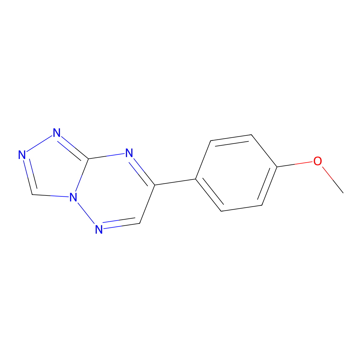 1,2,4-Triazolo(4,3-b)(1,2,4)triazine, 7-(4-methoxyphenyl)- molecular structure, CAS 71347-43-8