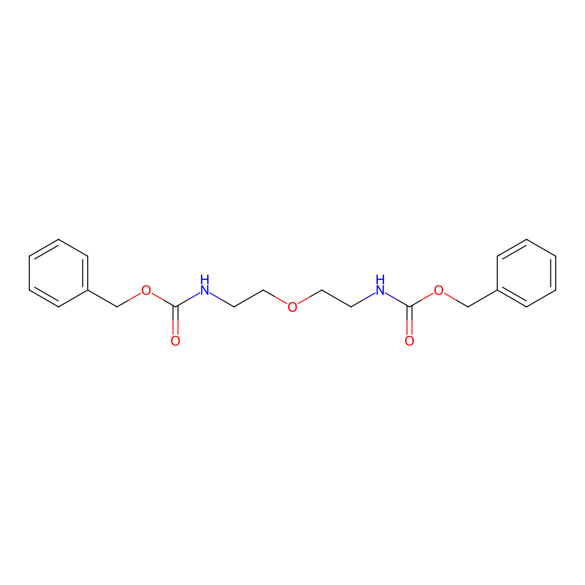 (2-(2-Benzyloxycarbonylamino-ethoxy)-ethyl)-carbamic acid benzyl ester molecular structure, CAS 71347-90-5
