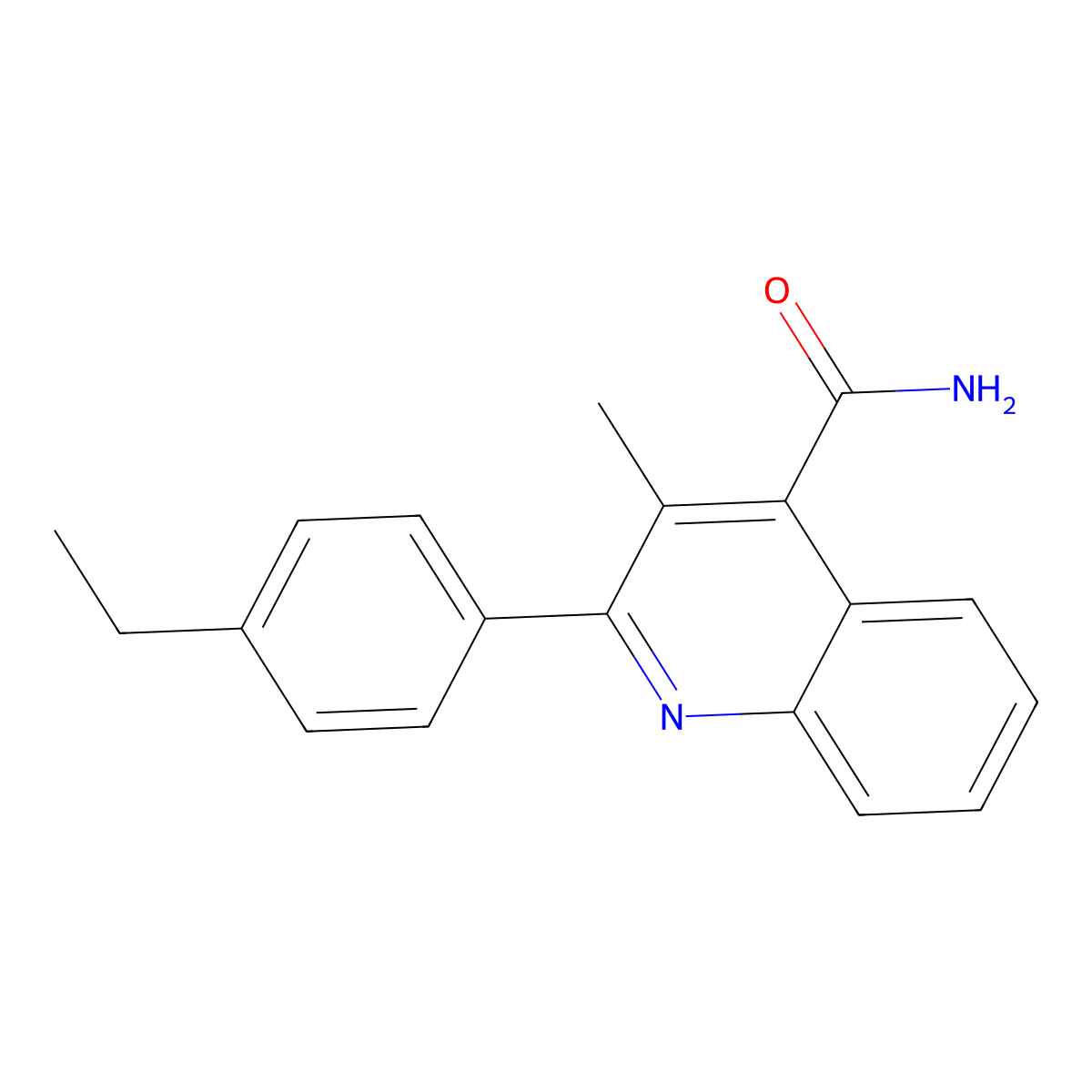 2-(4-Ethylphenyl)-3-methylquinoline-4-carboxamide molecular structure, CAS 713489-50-0