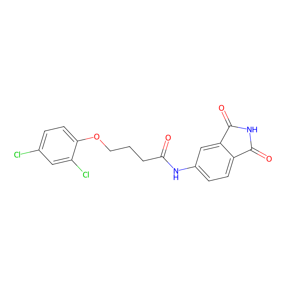 4-(2,4-dichlorophenoxy)-N-(1,3-dioxoisoindol-5-yl)butanamide molecular structure, CAS 713492-29-6