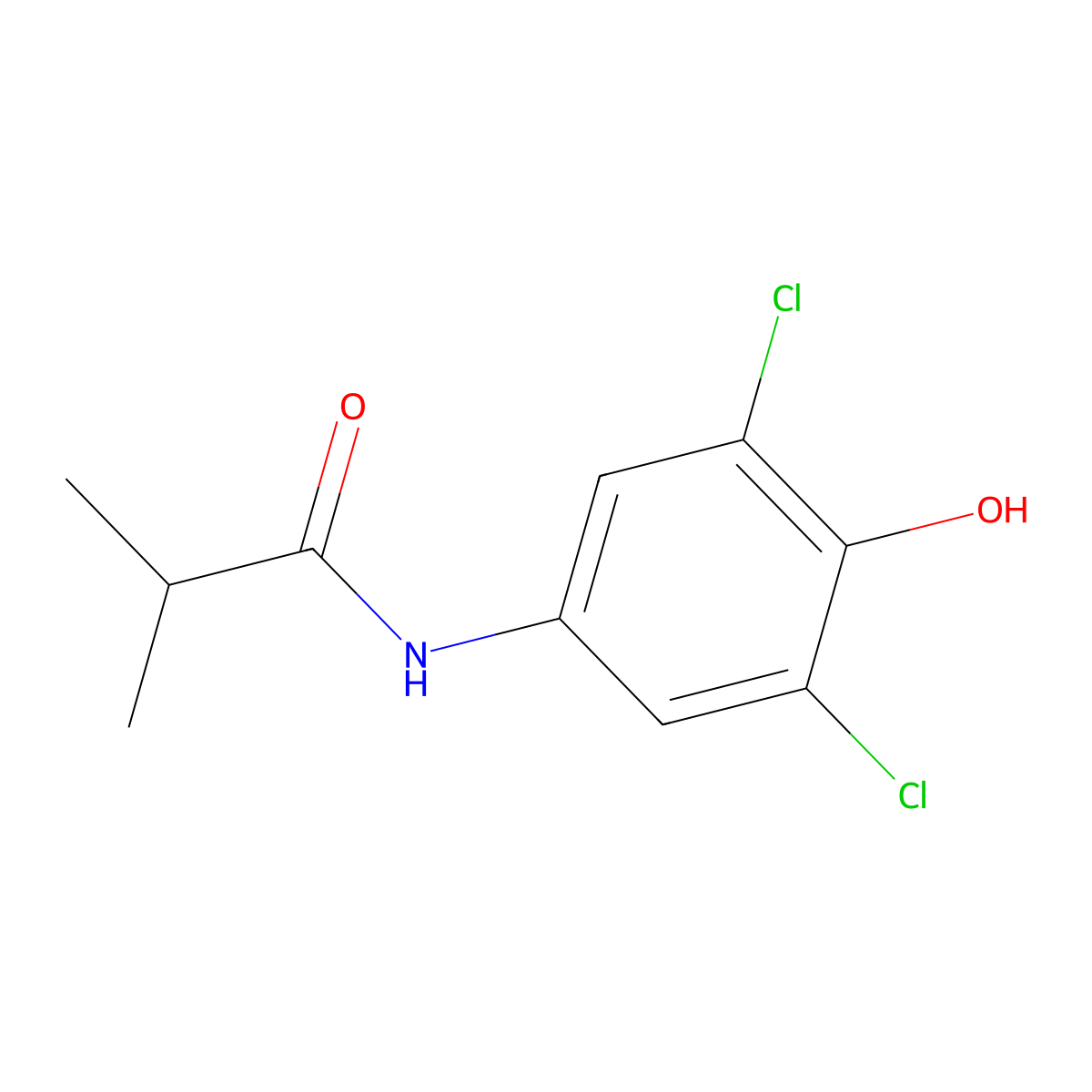 N-(3,5-dichloro-4-hydroxyphenyl)-2-methylpropanamide molecular structure, CAS 713492-46-7