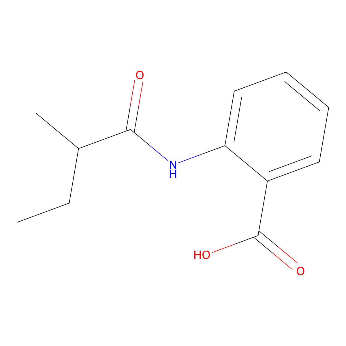 2-[(2-Methylbutanoyl)amino]benzoic acid molecular structure, CAS 713493-20-0
