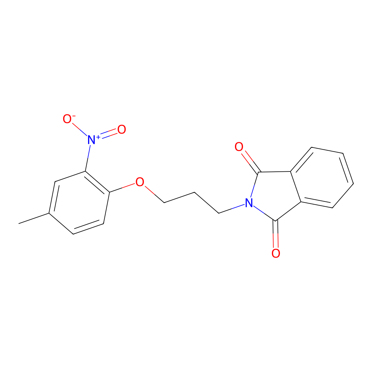 1H-Isoindole-1,3(2H)-dione, 2-[3-(4-methyl-2-nitrophenoxy)propyl]- molecular structure, CAS 713493-55-1