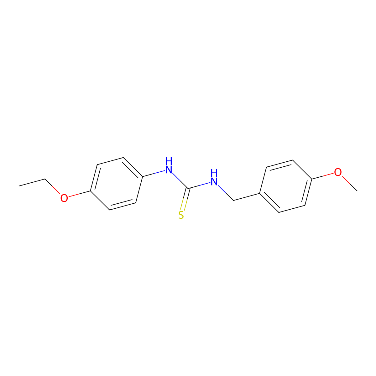 1-(4-Ethoxyphenyl)-3-(4-methoxybenzyl)thiourea molecular structure, CAS 713499-73-1