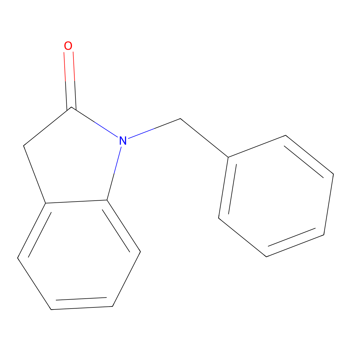 1-benzyl-1,3-dihydro-2H-indol-2-one molecular structure, CAS 7135-32-2