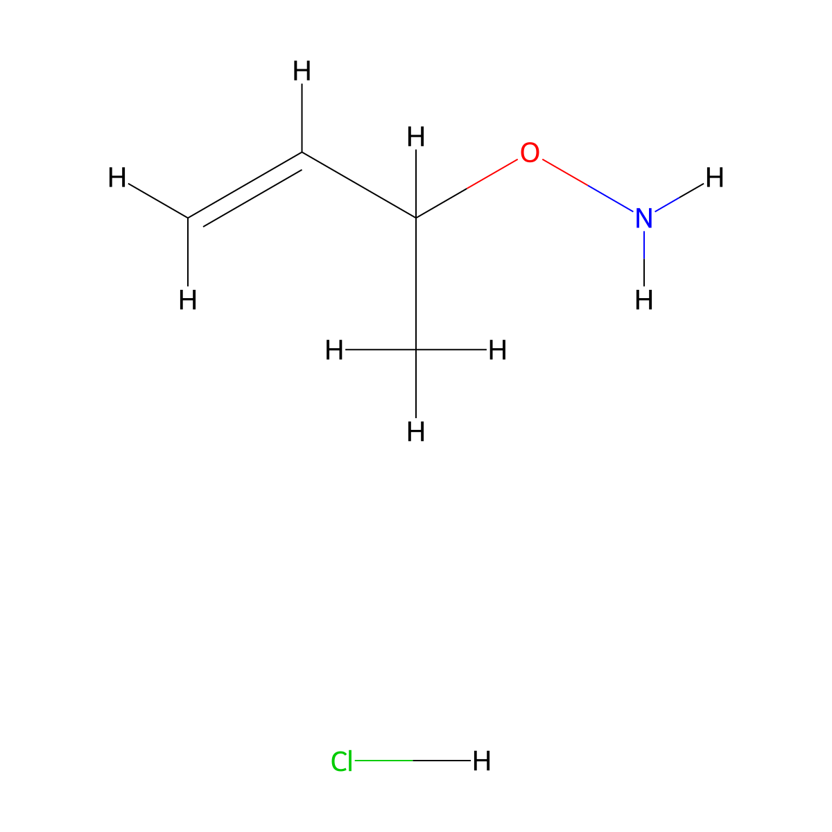 O-(1-Methyl-allyl)-hydroxylamine hydrochloride molecular structure, CAS 71350-16-8
