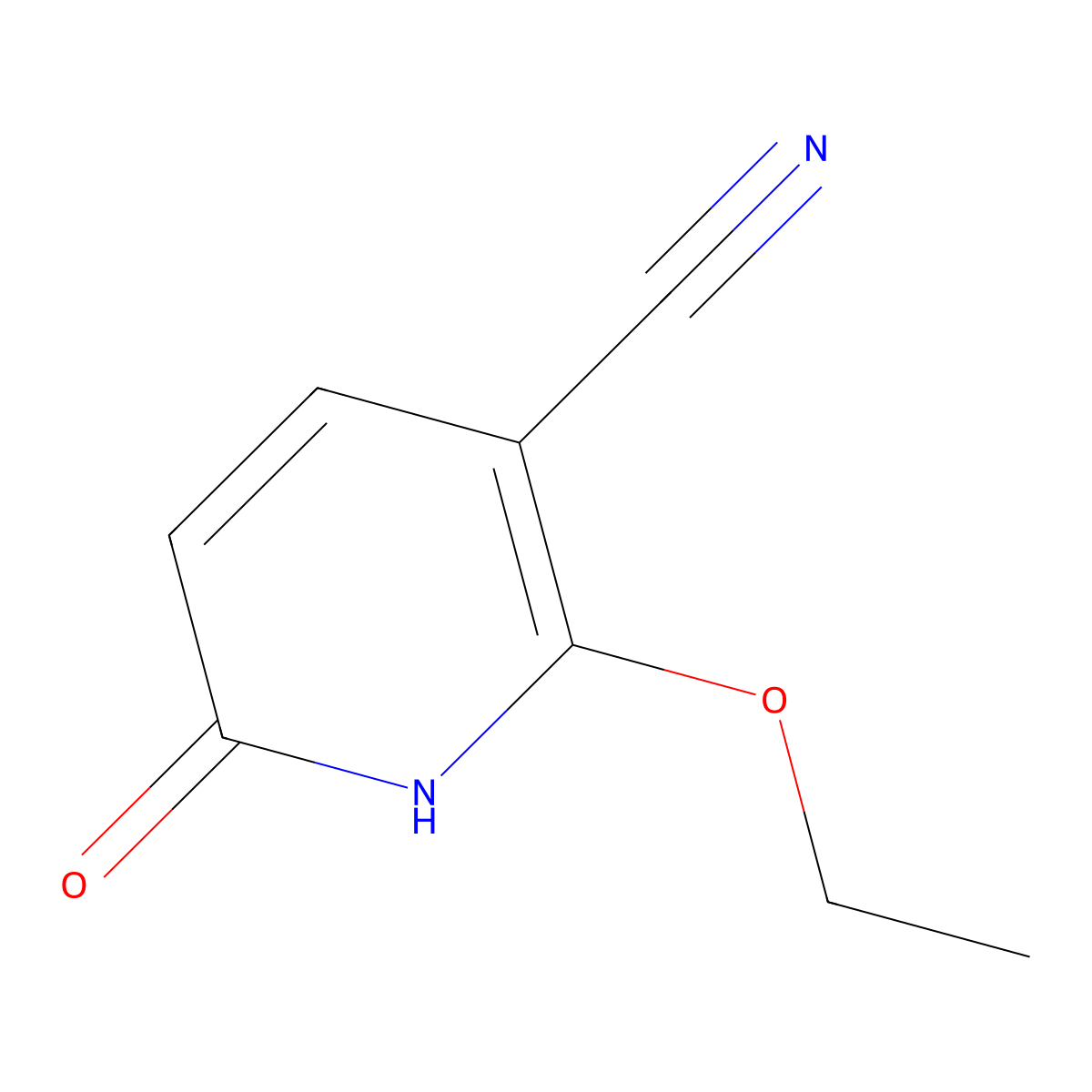 2-Ethoxy-6-oxo-1,6-dihydropyridine-3-carbonitrile molecular structure, CAS 71350-48-6