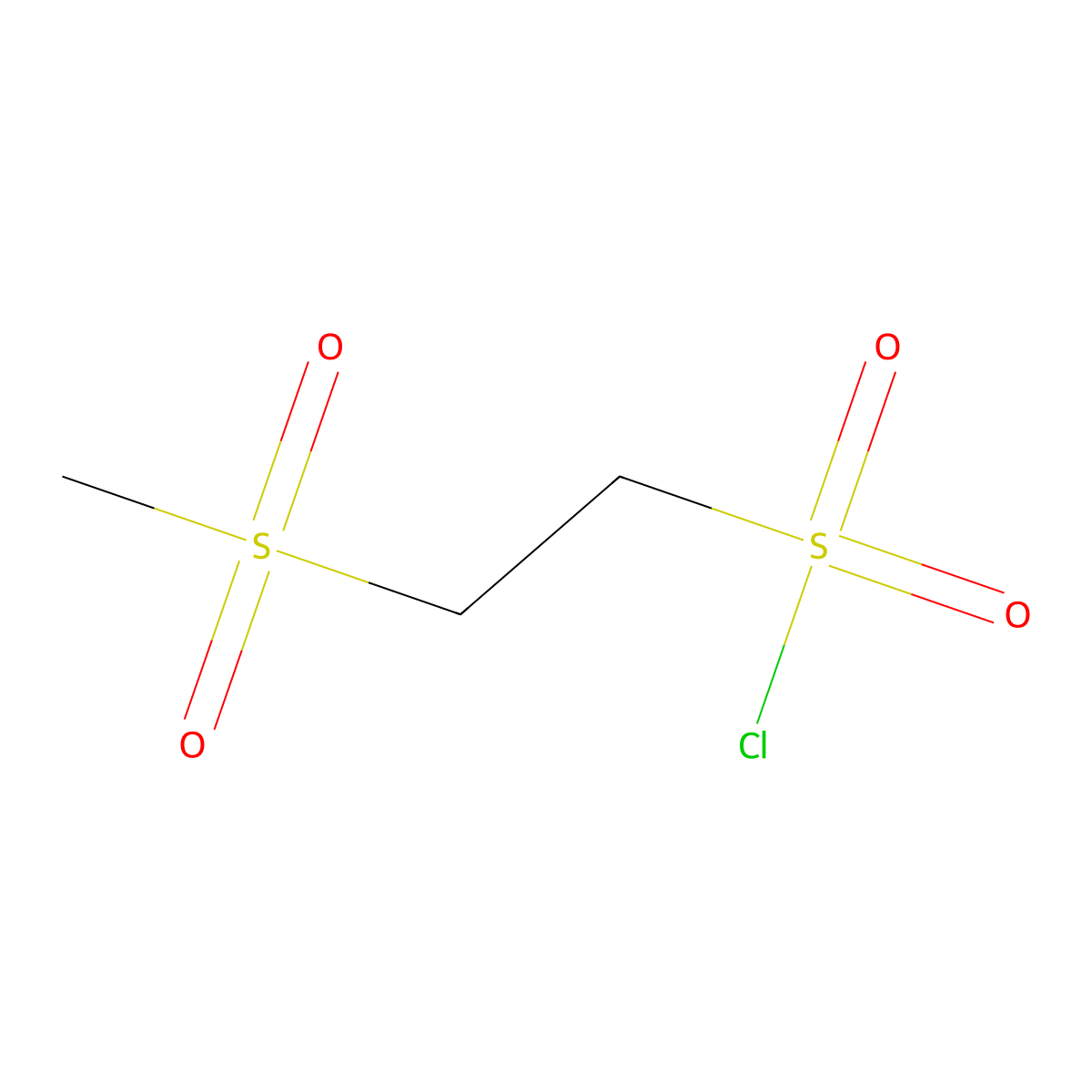 2-Methanesulfonylethane-1-sulfonyl chloride molecular structure, CAS 71350-98-6