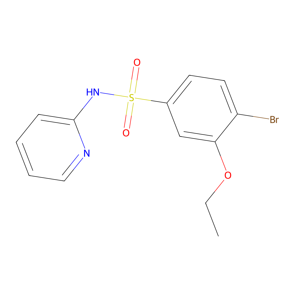 [(4-Bromo-3-ethoxyphenyl)sulfonyl]-2-pyridylamine molecular structure, CAS 713500-46-0
