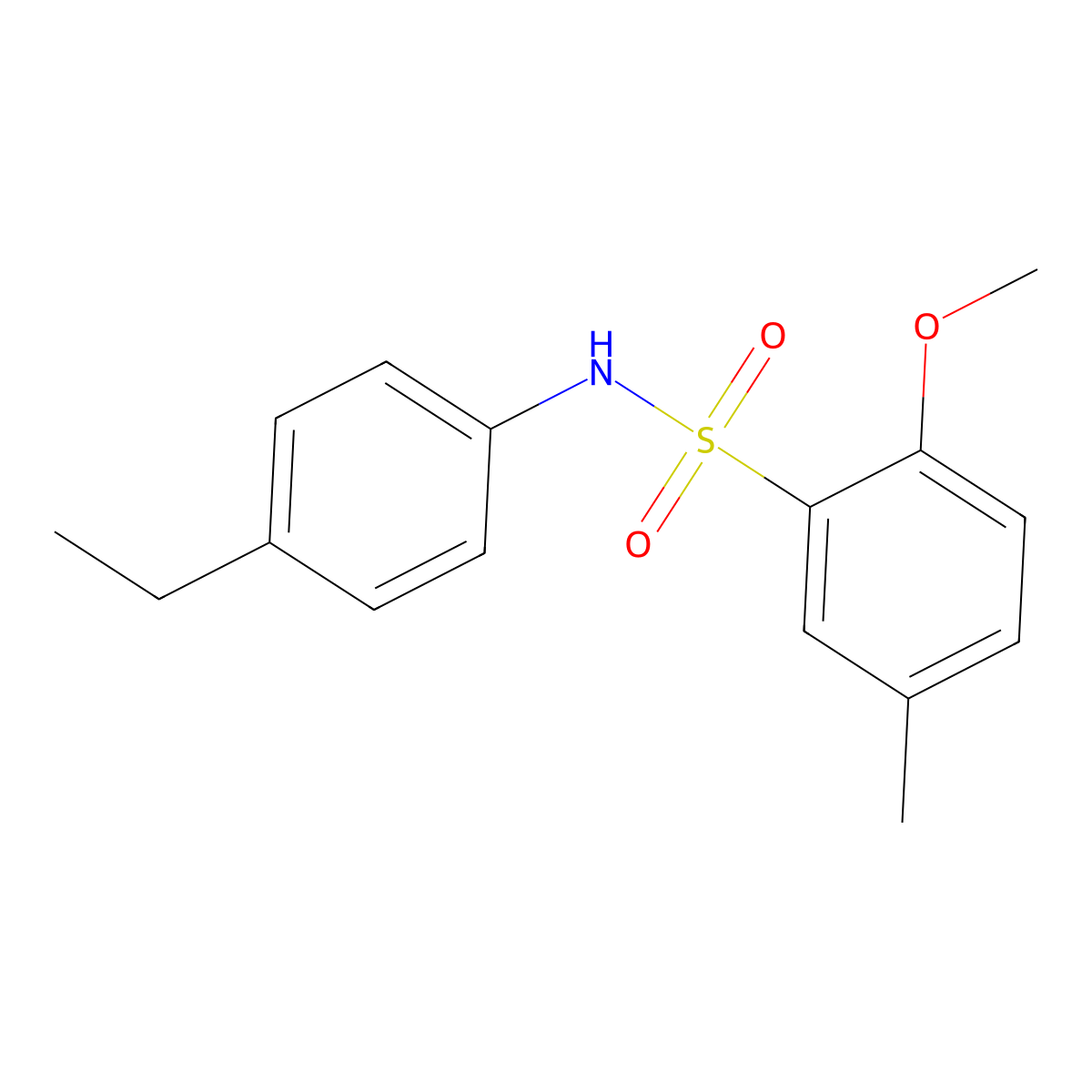 N-(4-ethylphenyl)-2-methoxy-5-methylbenzenesulfonamide molecular structure, CAS 713500-51-7