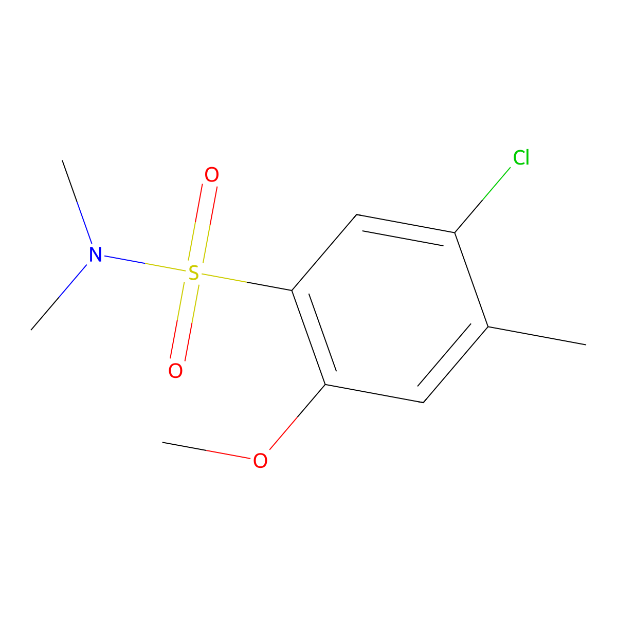 5-chloro-2-methoxy-N,N,4-trimethylbenzenesulfonamide molecular structure, CAS 713500-68-6