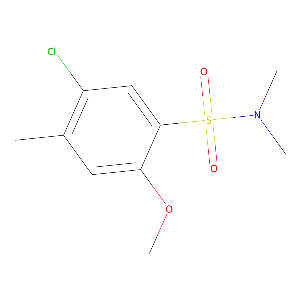 5-chloro-2-methoxy-N,N,4-trimethylbenzenesulfonamide molecular structure, CAS 713500-68-6