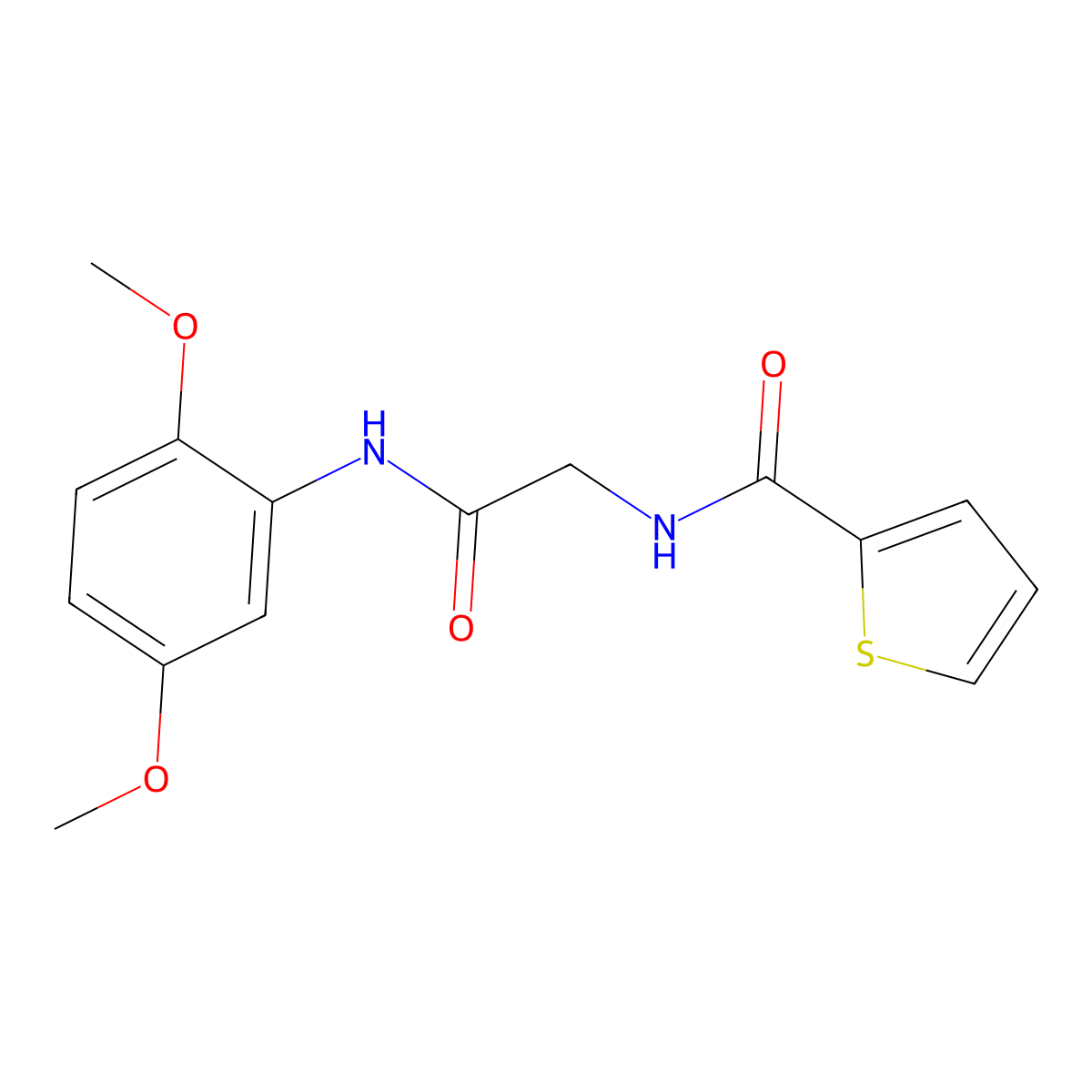 N-[2-(2,5-dimethoxyanilino)-2-oxoethyl]thiophene-2-carboxamide molecular structure, CAS 713500-70-0