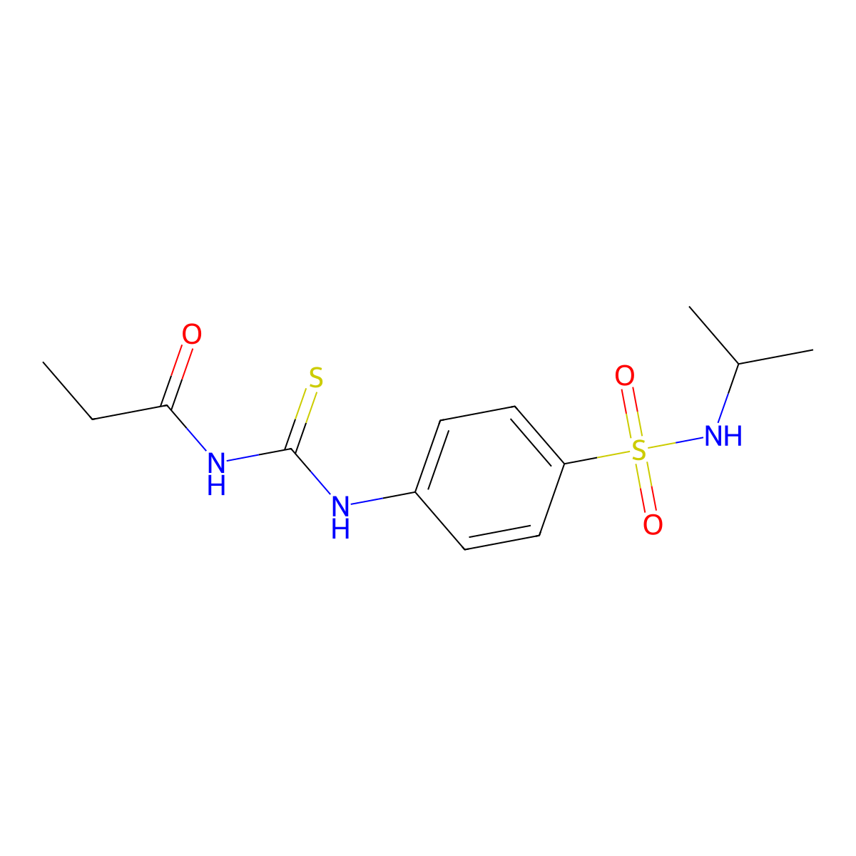 N-[({4-[(isopropylamino)sulfonyl]phenyl}amino)carbonothioyl]propanamide molecular structure, CAS 713500-73-3