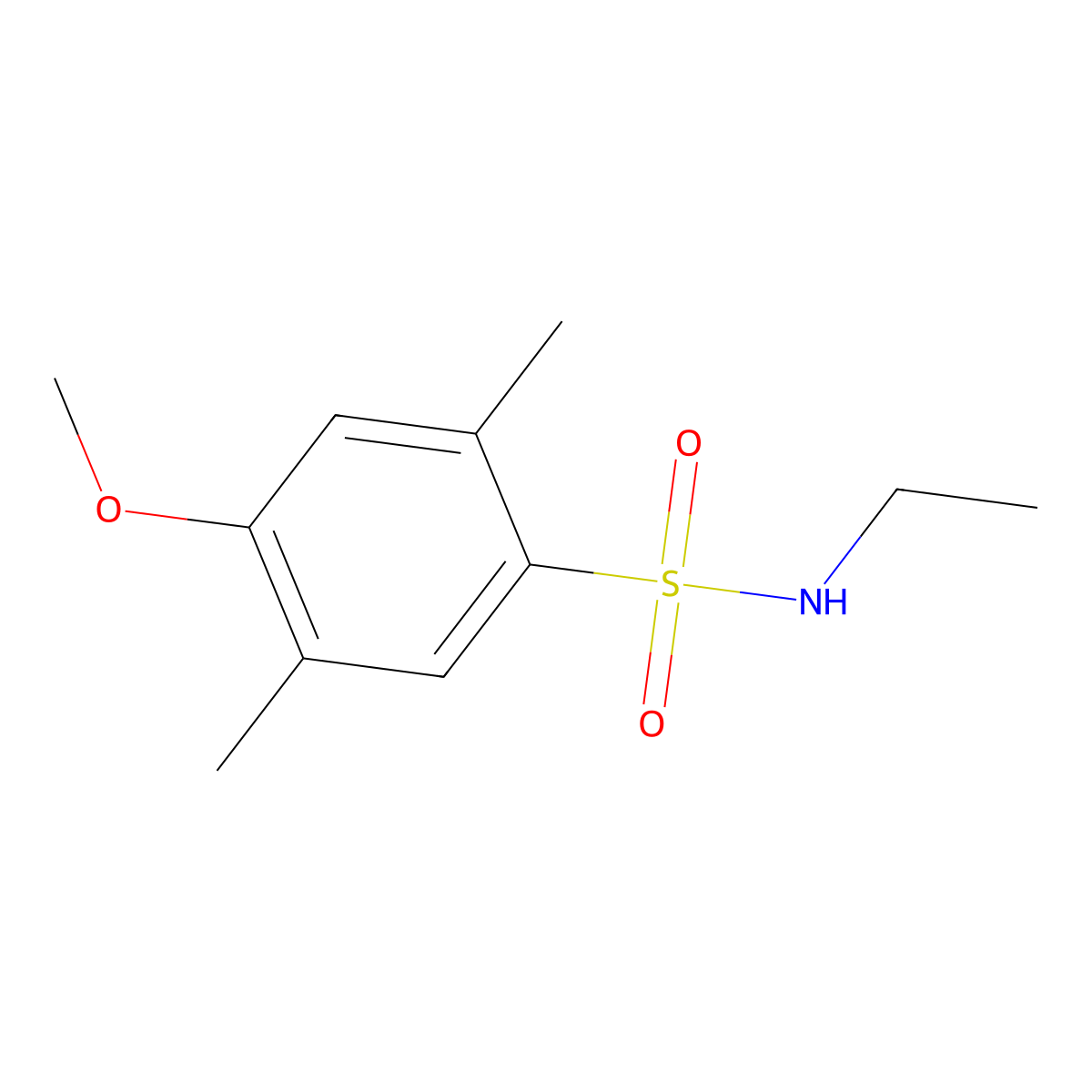 N-ethyl-4-methoxy-2,5-dimethylbenzenesulfonamide molecular structure, CAS 713501-01-0