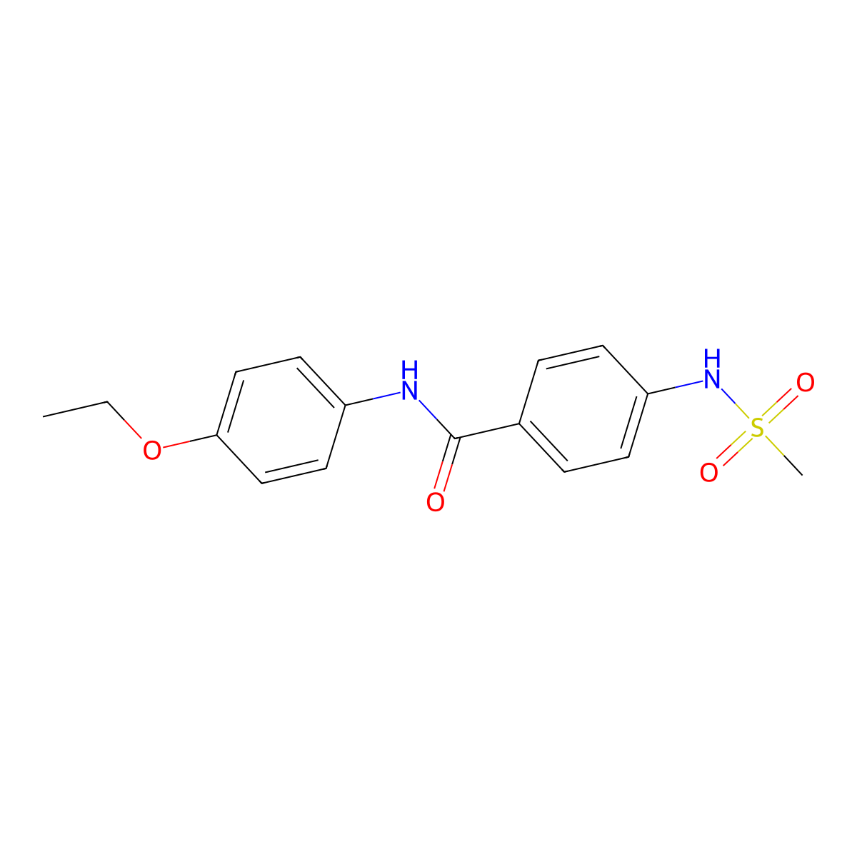 N-(4-ethoxyphenyl)-4-(methanesulfonamido)benzamide molecular structure, CAS 713501-57-6