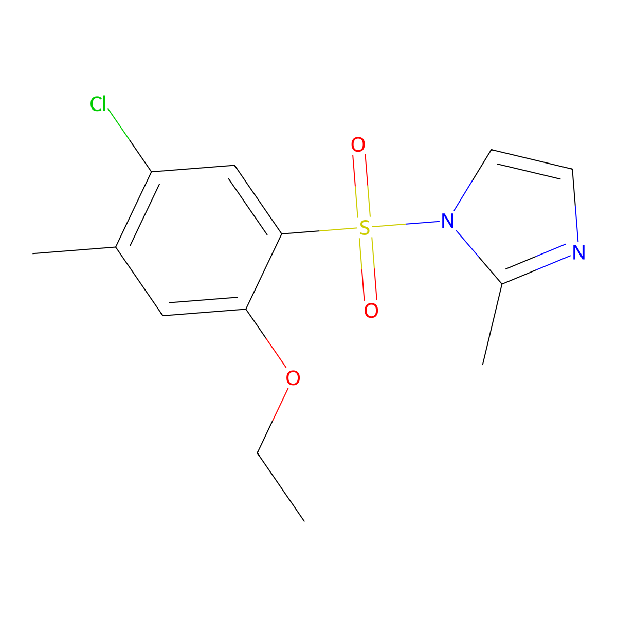 1-[(5-chloro-2-ethoxy-4-methylphenyl)sulfonyl]-2-methyl-1H-imidazole molecular structure, CAS 713502-41-1