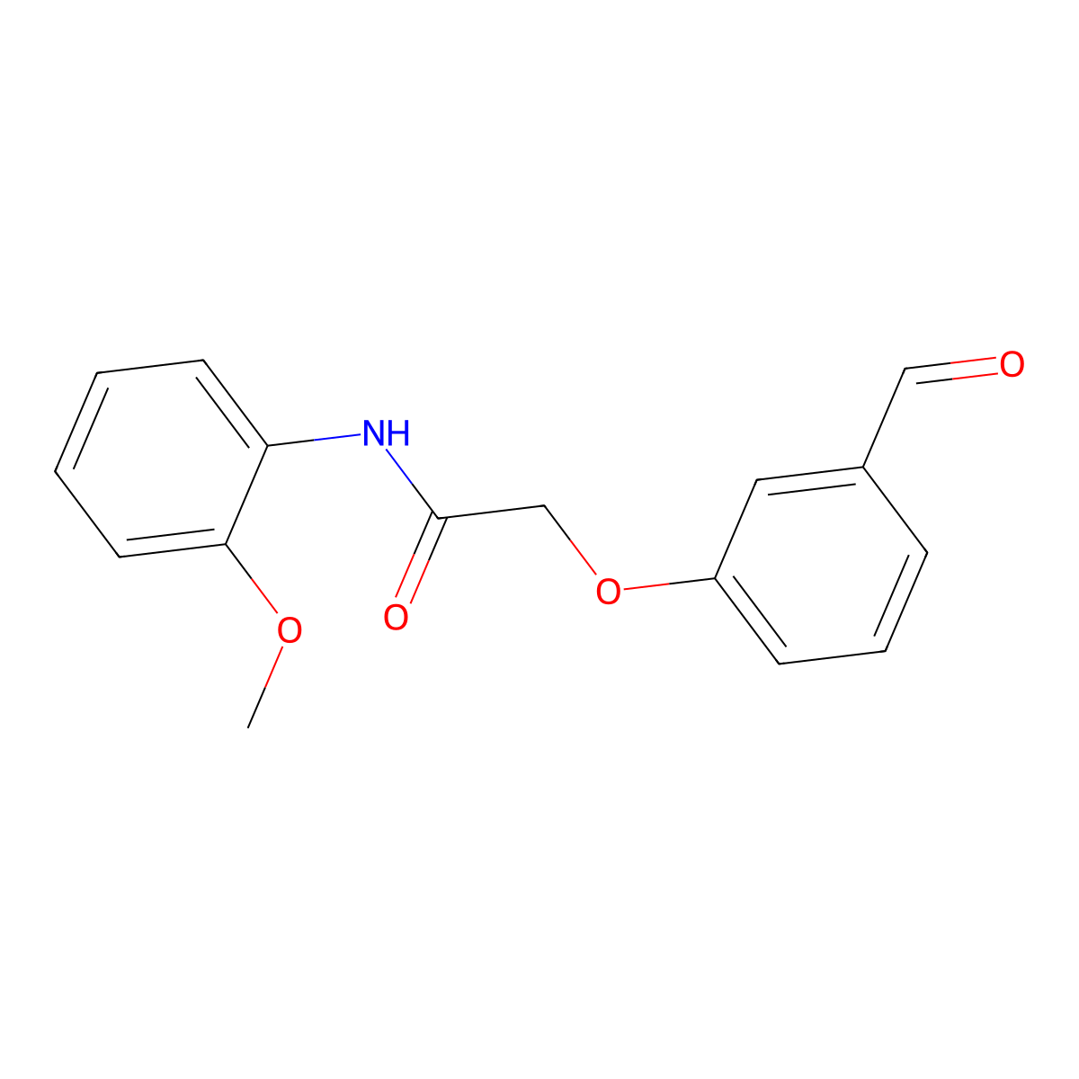 2-(3-formylphenoxy)-N-(2-methoxyphenyl)acetamide molecular structure, CAS 713502-46-6