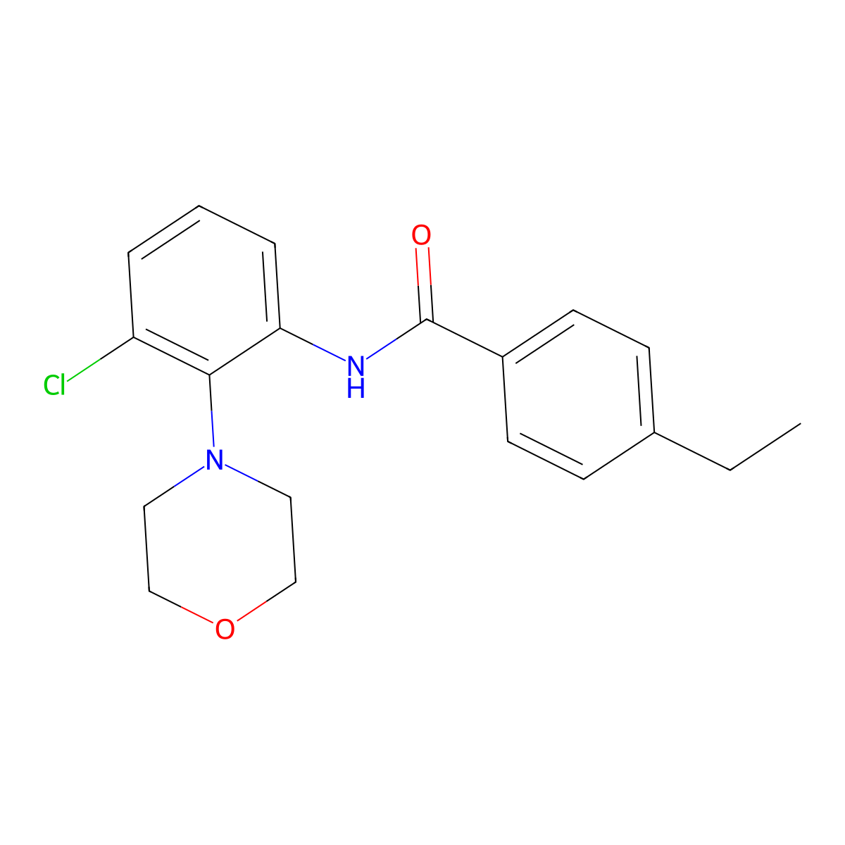 N-(3-chloro-2-morpholin-4-ylphenyl)-4-ethylbenzamide molecular structure, CAS 713502-51-3