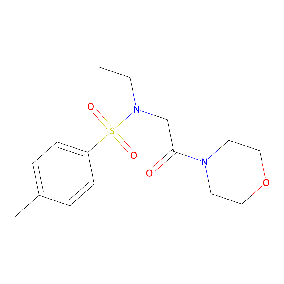 N-ethyl-4-methyl-N-(2-morpholin-4-yl-2-oxoethyl)benzenesulfonamide molecular structure, CAS 713502-69-3