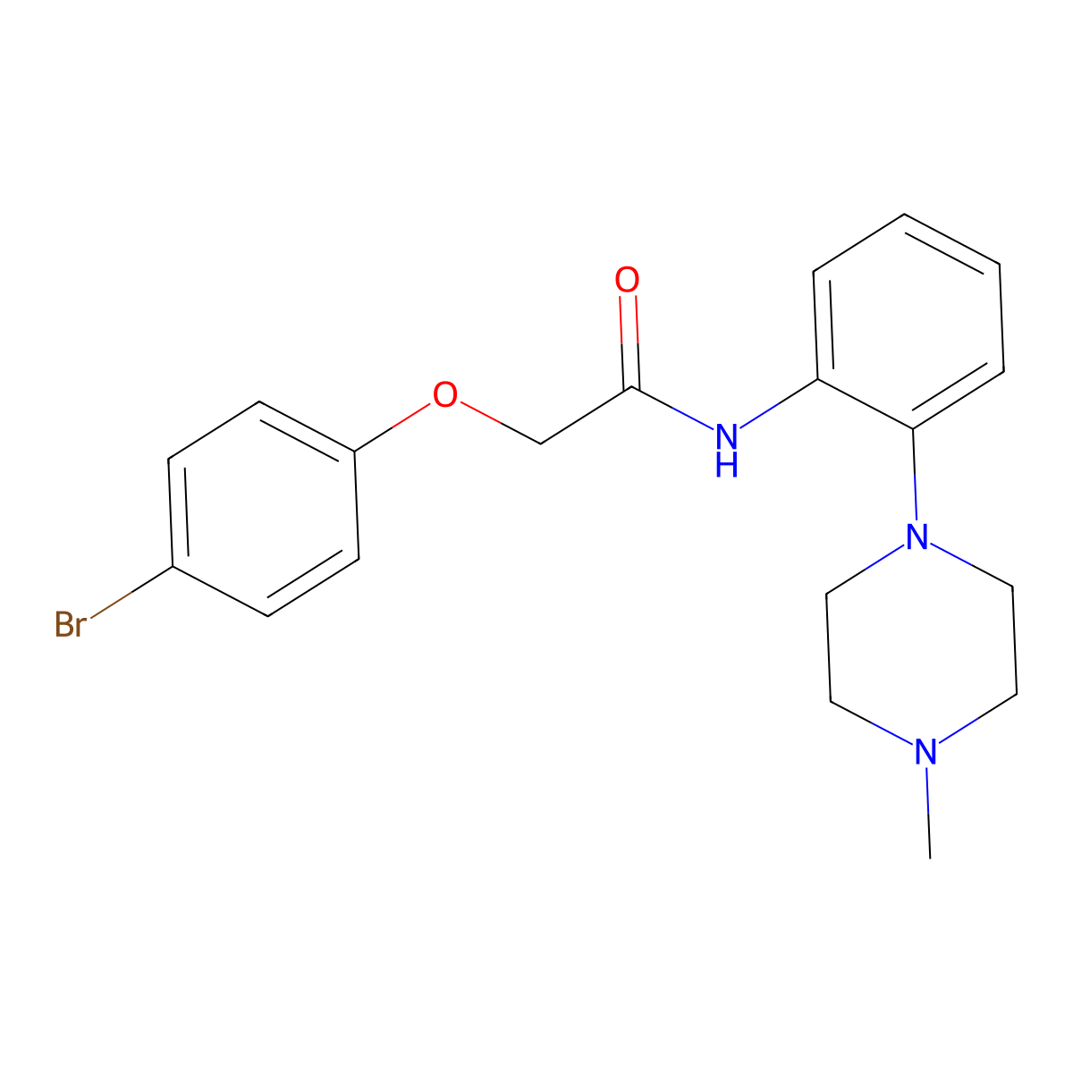 2-(4-bromophenoxy)-N-[2-(4-methylpiperazin-1-yl)phenyl]acetamide molecular structure, CAS 713502-78-4