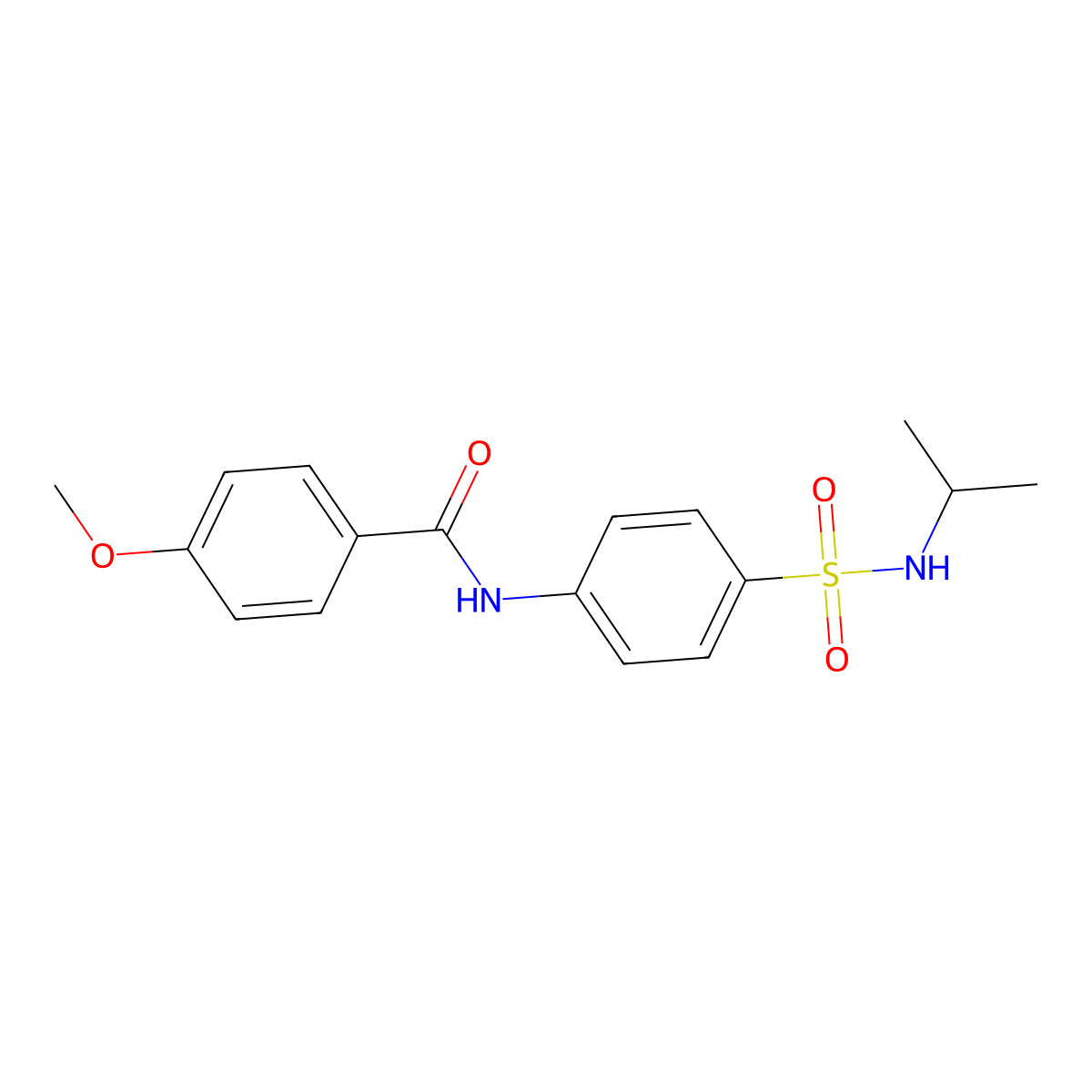N-{4-[(isopropylamino)sulfonyl]phenyl}-4-methoxybenzamide molecular structure, CAS 713502-94-4