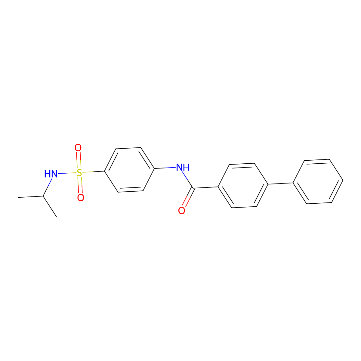 4-phenyl-N-[4-(propan-2-ylsulfamoyl)phenyl]benzamide molecular structure, CAS 713503-35-6