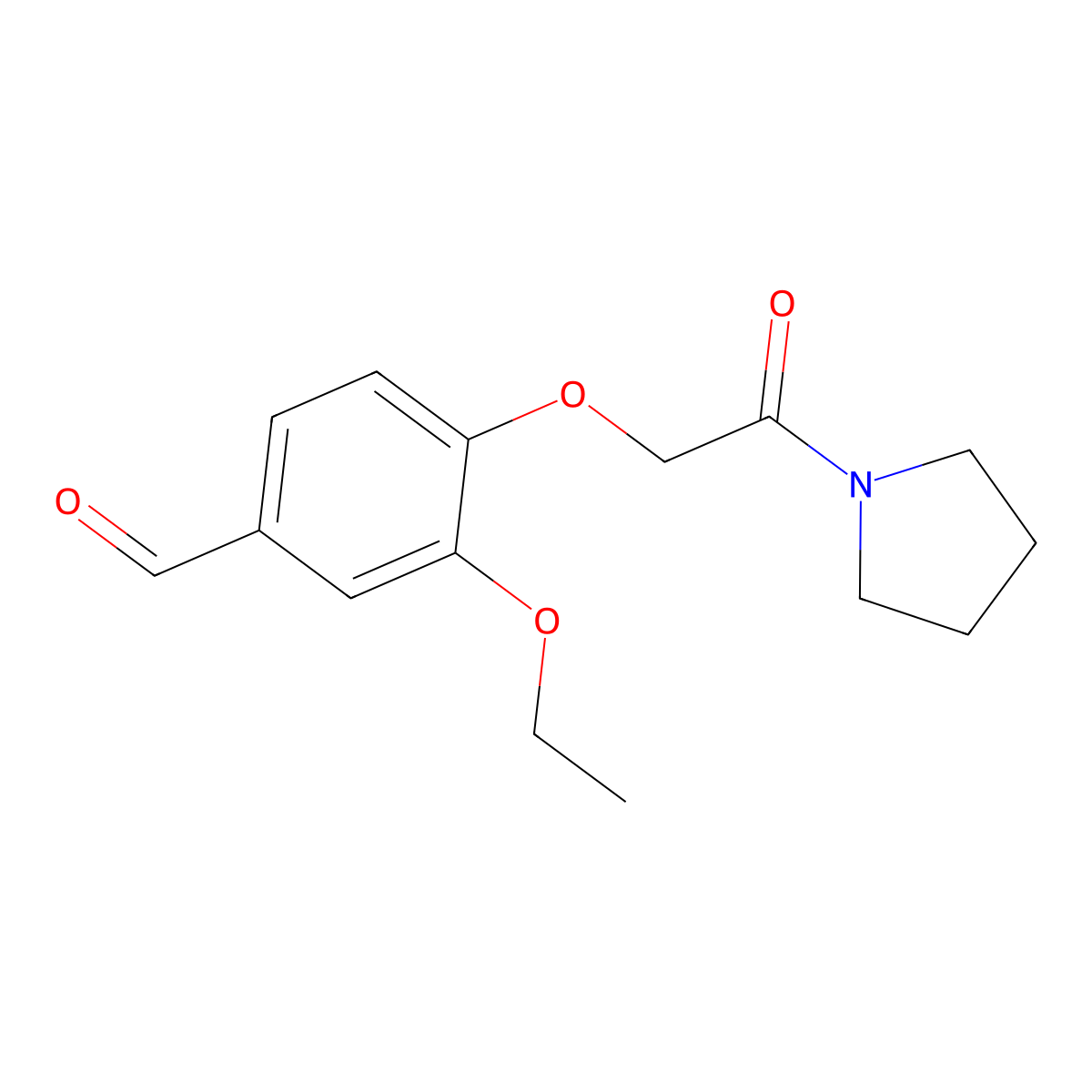 3-Ethoxy-4-(2-oxo-2-pyrrolidin-1-yl-ethoxy)-benzaldehyde molecular structure, CAS 713503-37-8