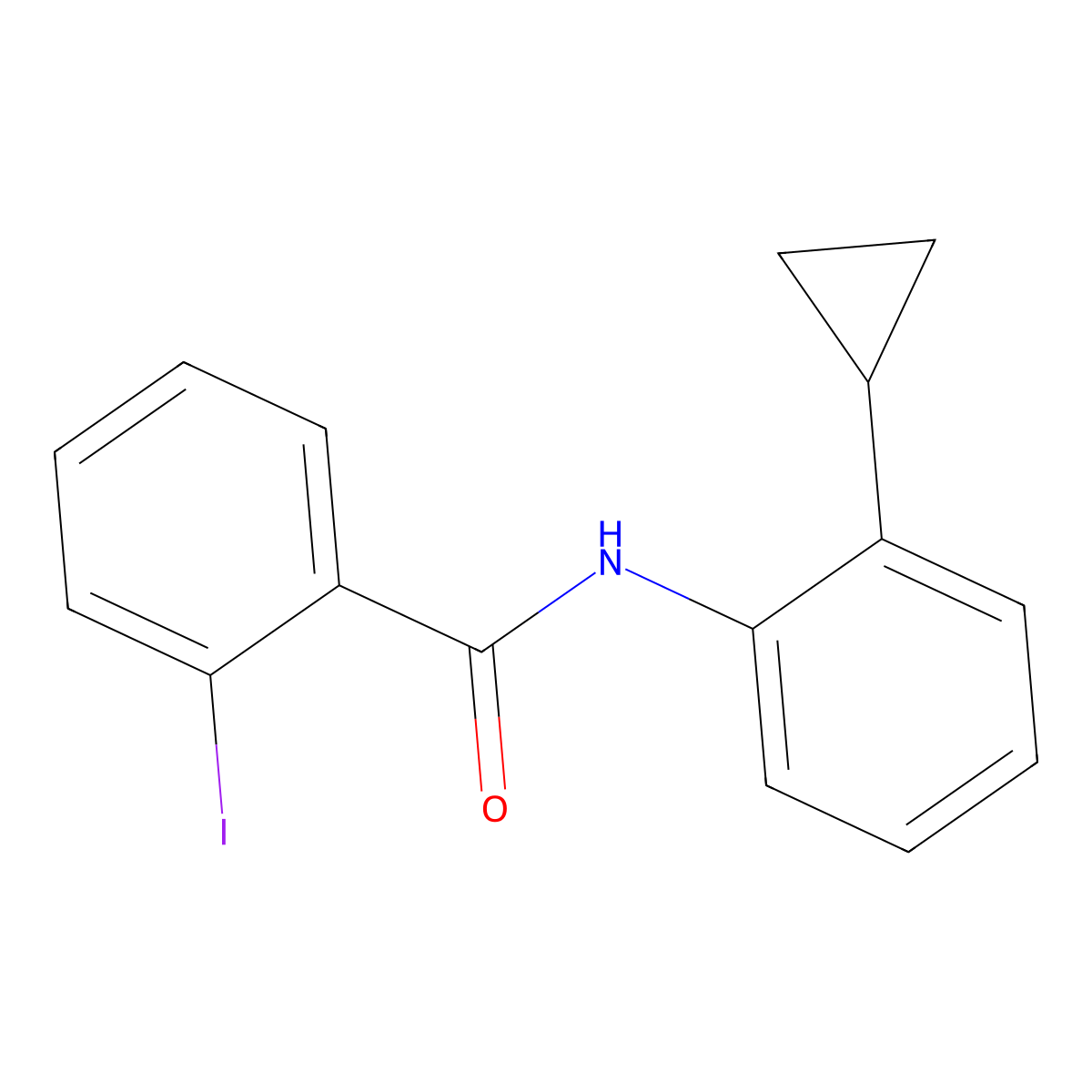 N-(2-cyclopropylphenyl)-2-iodobenzamide molecular structure, CAS 713504-35-9