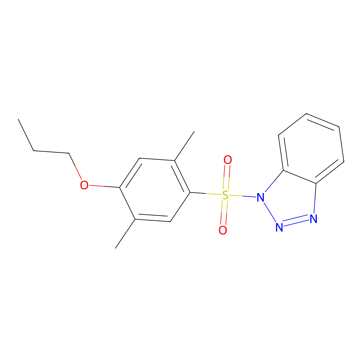 1-[(2,5-dimethyl-4-propoxyphenyl)sulfonyl]-1H-benzotriazole molecular structure, CAS 713504-61-1