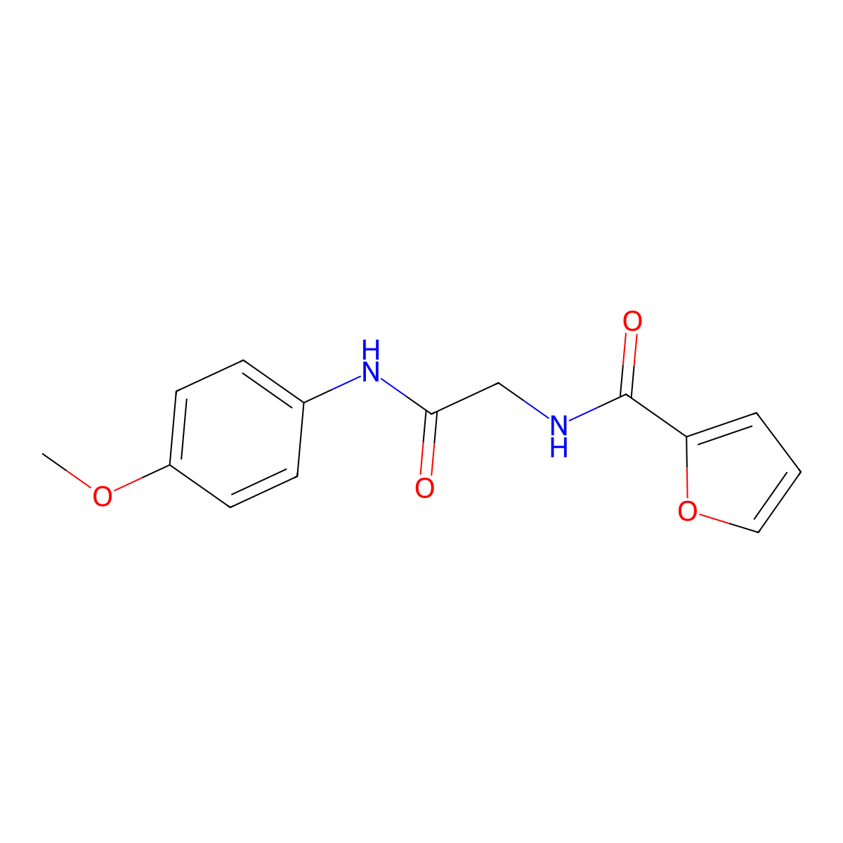 N-[2-(4-methoxyanilino)-2-oxoethyl]furan-2-carboxamide molecular structure, CAS 713504-64-4