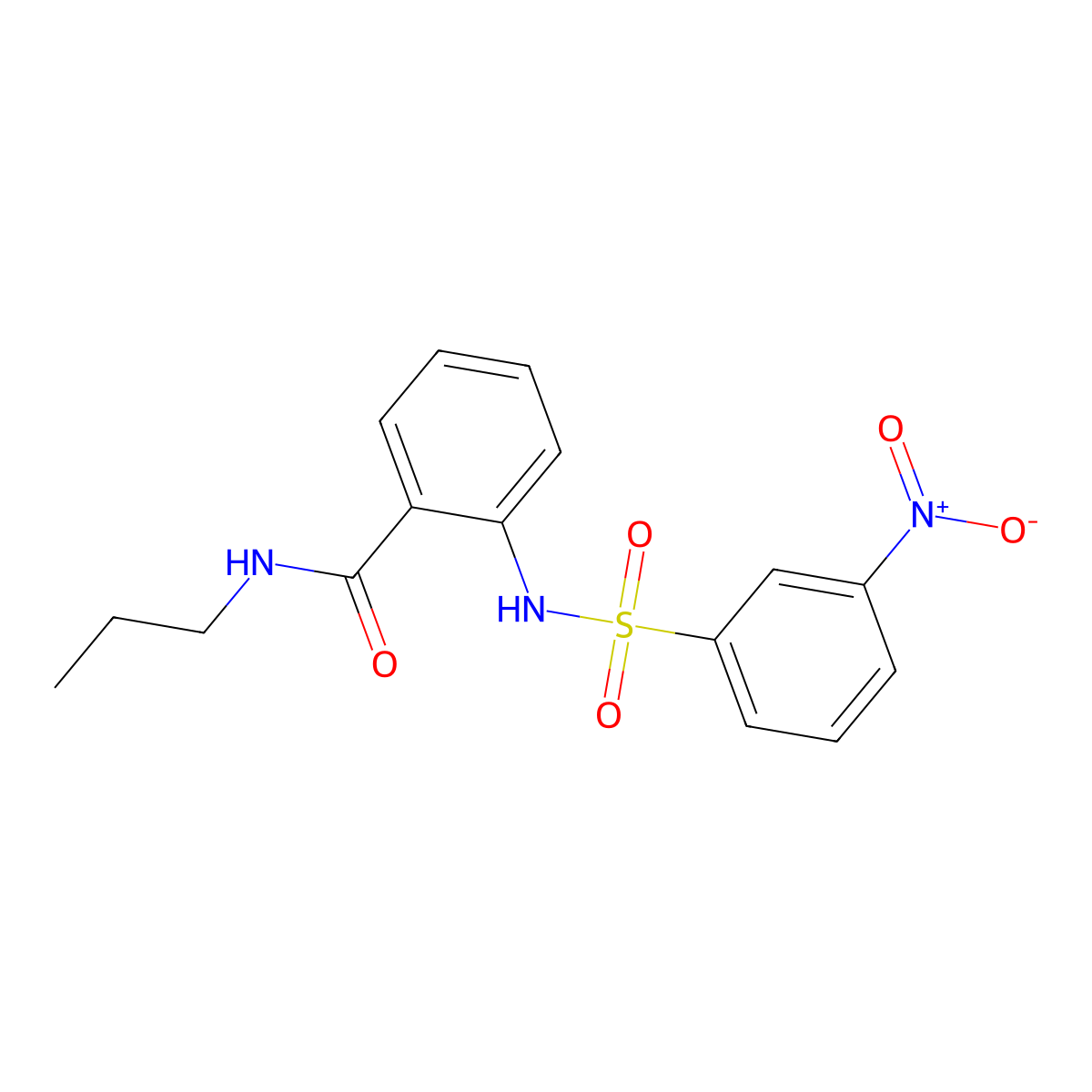 2-[(3-nitrophenyl)sulfonylamino]-N-propylbenzamide molecular structure, CAS 713505-34-1