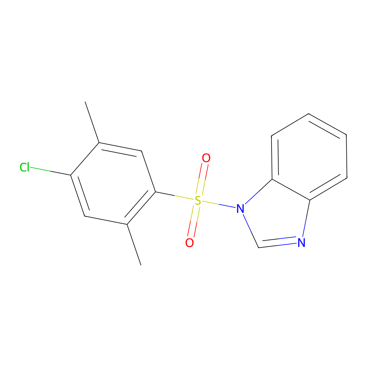 1-[(4-chloro-2,5-dimethylphenyl)sulfonyl]-1H-benzimidazole molecular structure, CAS 713505-42-1