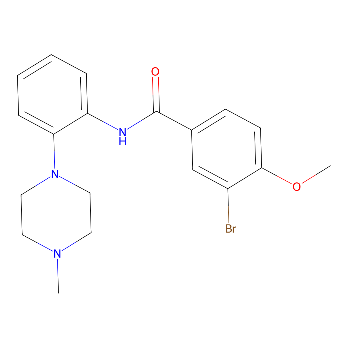 3-bromo-4-methoxy-N-[2-(4-methylpiperazin-1-yl)phenyl]benzamide molecular structure, CAS 713505-44-3