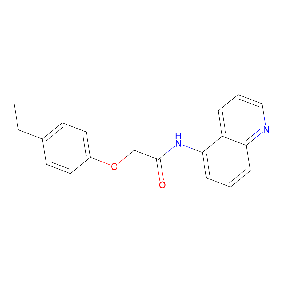 2-(4-ethylphenoxy)-N-quinolin-5-ylacetamide molecular structure, CAS 713505-53-4