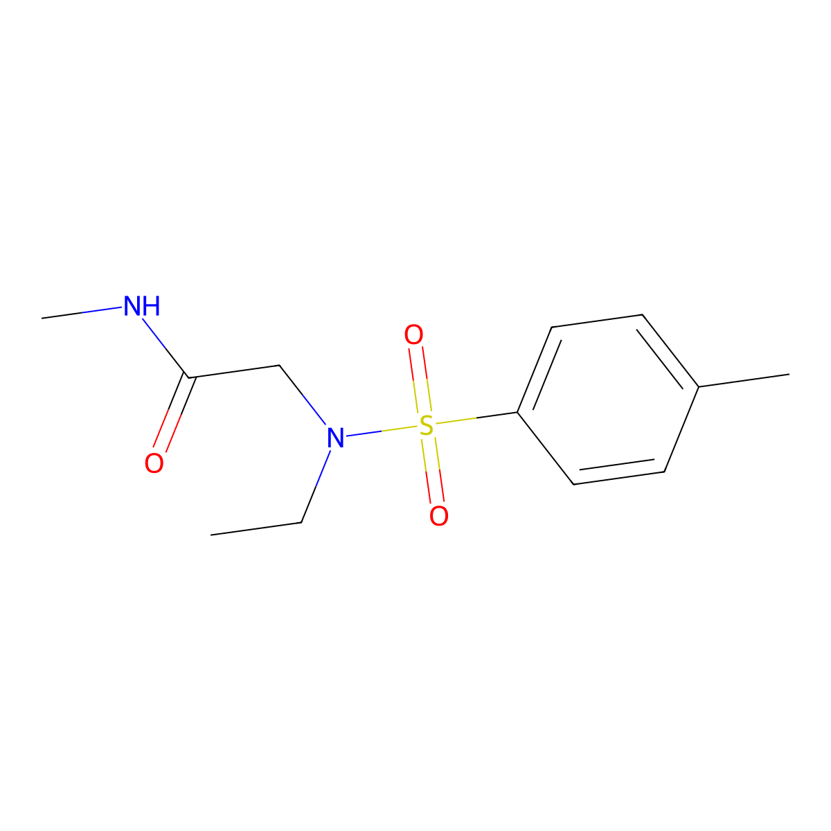 2-[ethyl-(4-methylphenyl)sulfonylamino]-N-methylacetamide molecular structure, CAS 713506-15-1