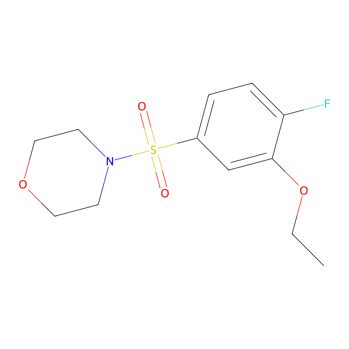 4-(3-Ethoxy-4-fluorophenyl)sulfonylmorpholine molecular structure, CAS 713506-42-4
