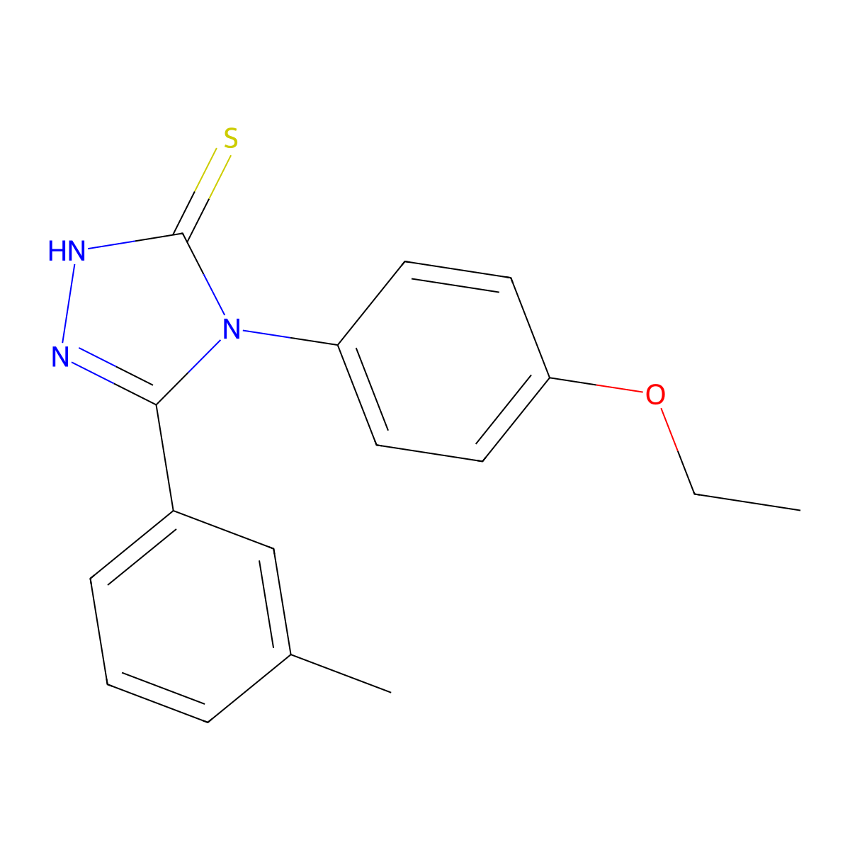 4-(4-ethoxyphenyl)-5-(3-methylphenyl)-4H-1,2,4-triazole-3-thiol molecular structure, CAS 713506-46-8