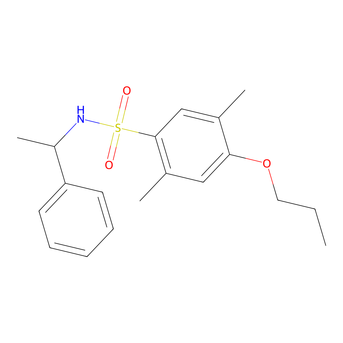 [(2,5-Dimethyl-4-propoxyphenyl)sulfonyl](phenylethyl)amine molecular structure, CAS 713506-54-8