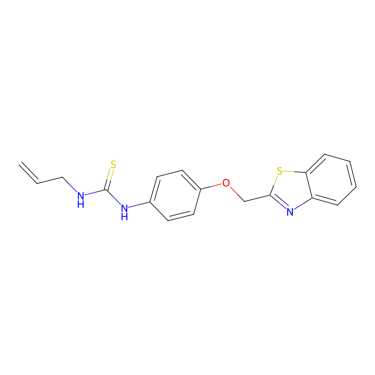 1-[4-(1,3-Benzothiazol-2-ylmethoxy)phenyl]-3-prop-2-enylthiourea molecular structure, CAS 713506-89-9