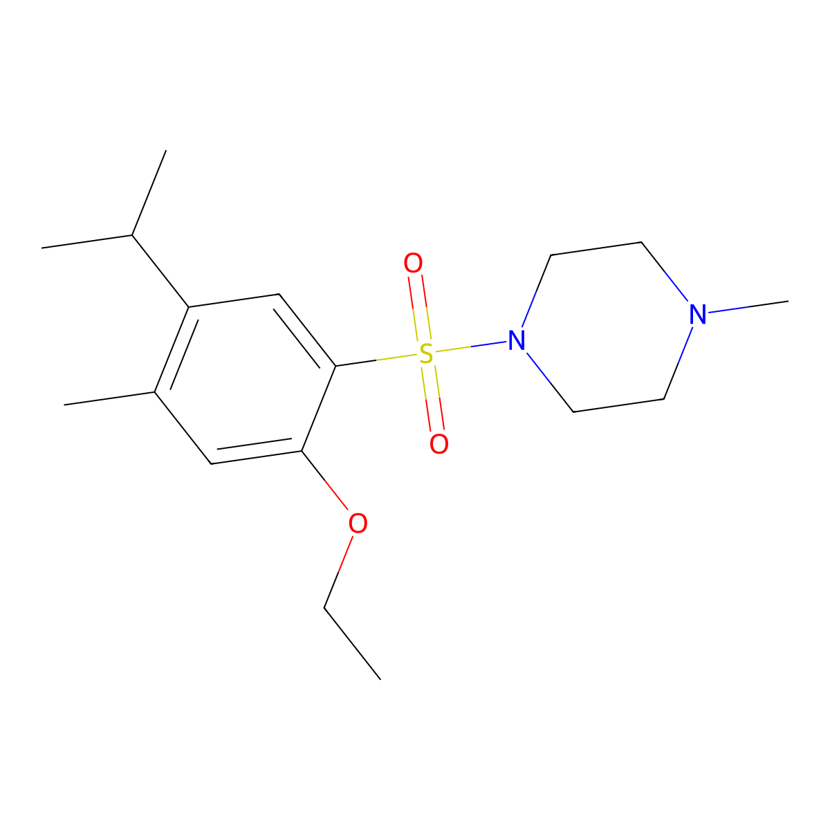 1-((2-Ethoxy-5-isopropyl-4-methylphenyl)sulfonyl)-4-methylpiperazine molecular structure, CAS 713507-30-3