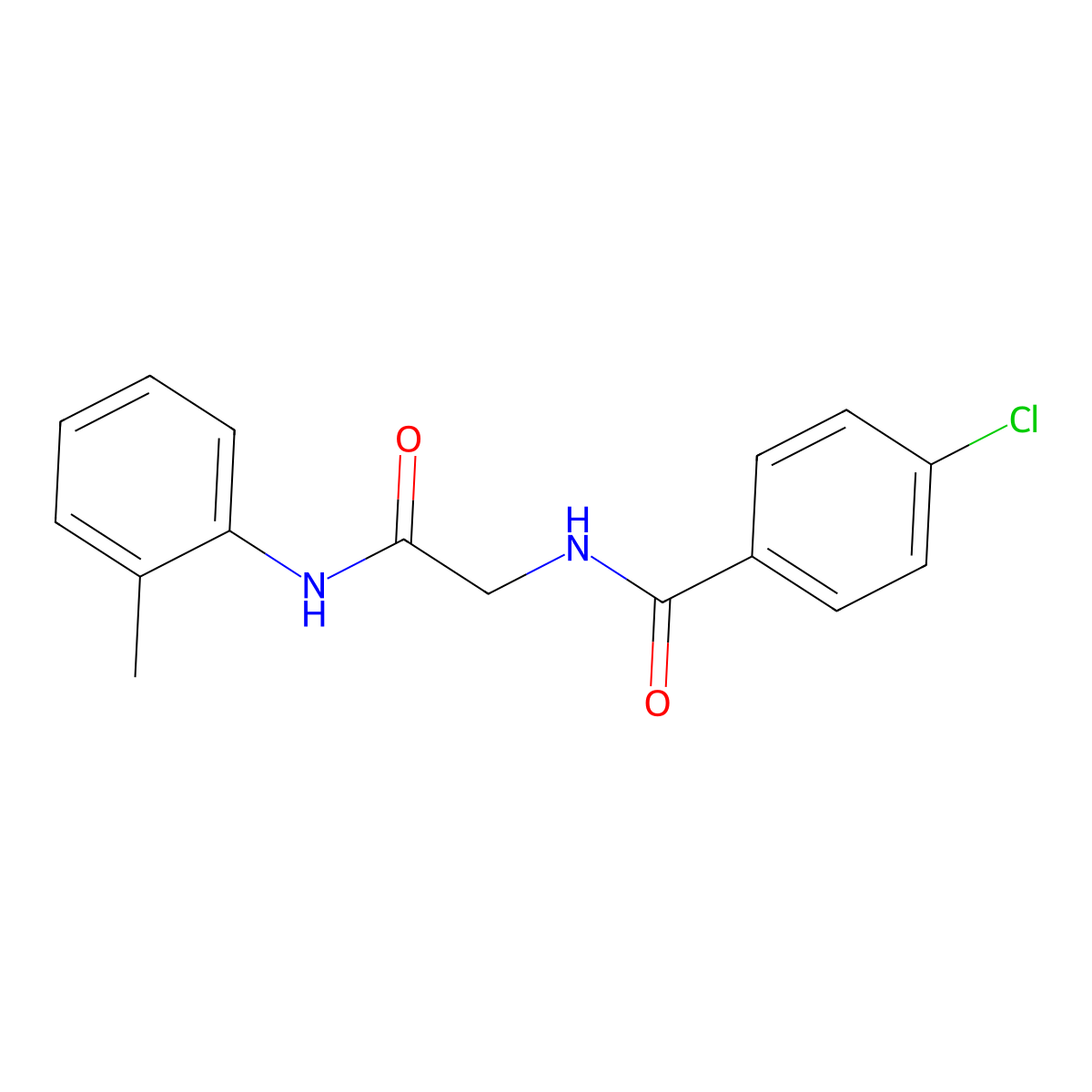 4-chloro-N-[2-(2-methylanilino)-2-oxoethyl]benzamide molecular structure, CAS 713507-35-8