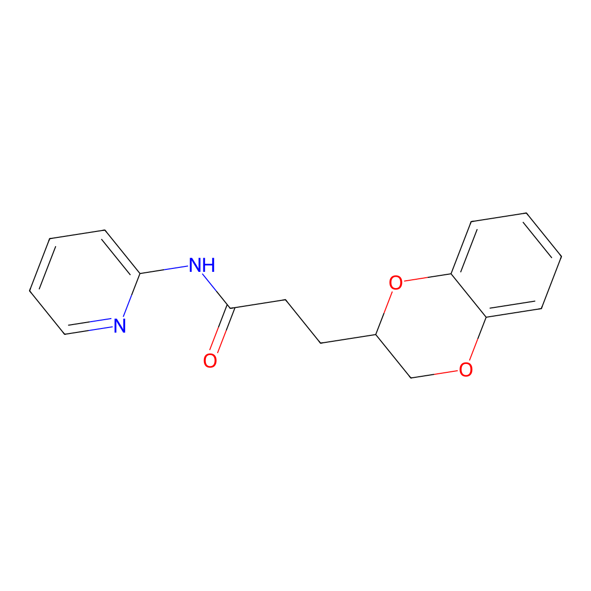 3-(2,3-dihydro-1,4-benzodioxin-3-yl)-N-pyridin-2-ylpropanamide molecular structure, CAS 713507-40-5